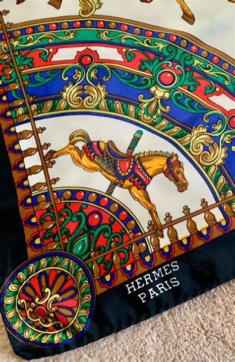 hermes scarf with horses.